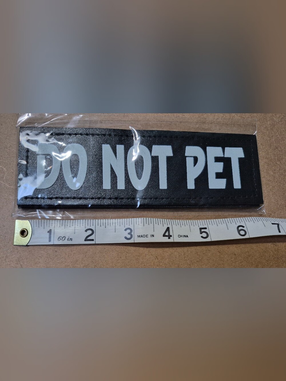 Set Of 2 Do Not Pet Velcro Patches For Dog In Black And White